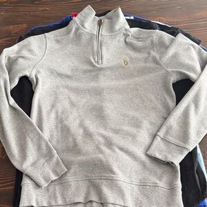 Polo by Ralph Lauren Heather Gray Quarter-Zip Sweatshirt